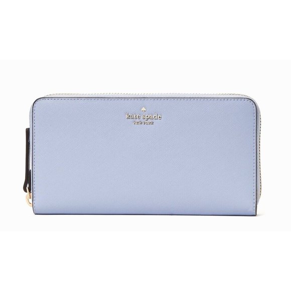New Kate Spade Laurel Way Neda Large Wallet Saffiano Leather Candied Flower - Picture 1 of 3